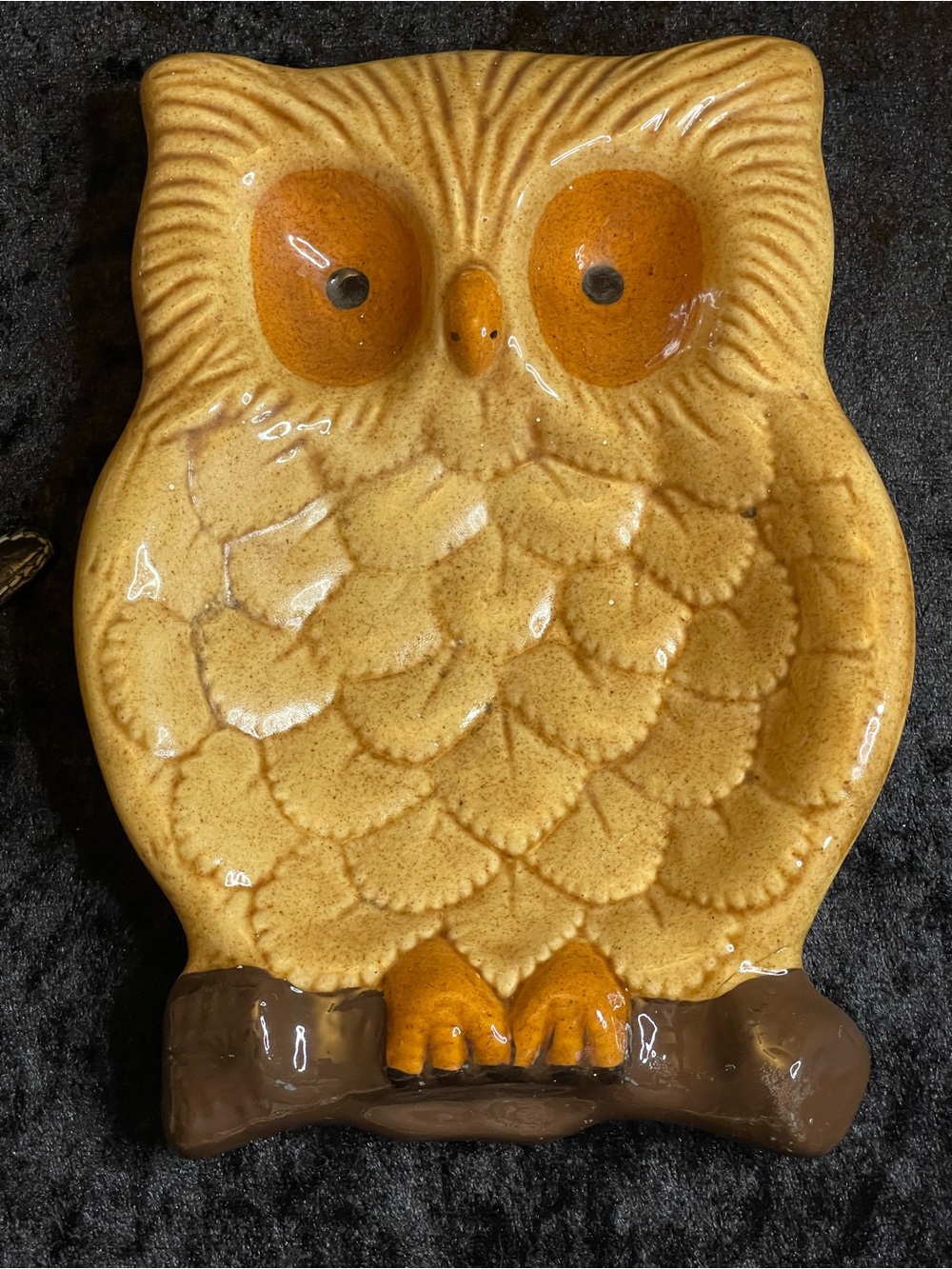 Vintage owl trinket tray